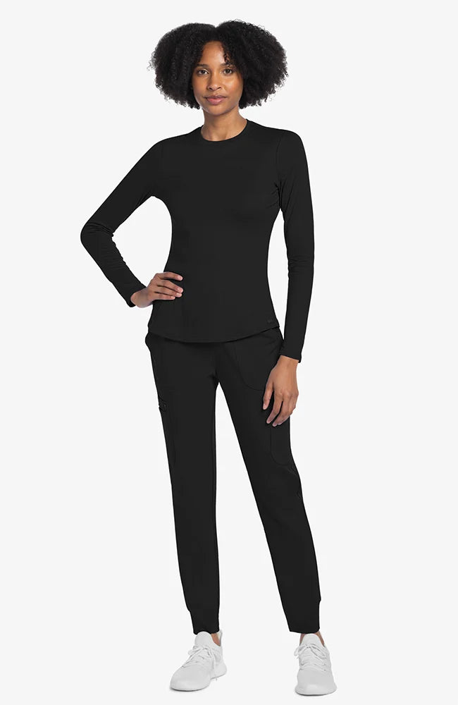 Basics by Cherokee Women's Long Sleeve Underscrub Knit Tee