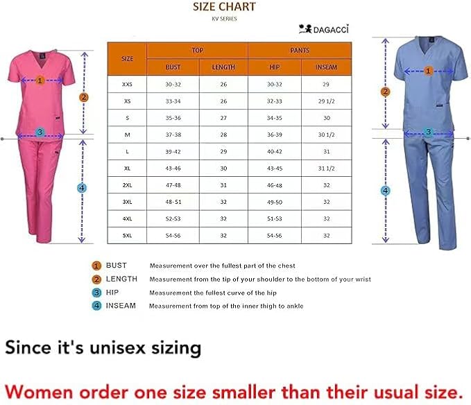 DAGACCI OFFICIAL 4-Way Stretch Unisex Jogger Scrubs Sets [FS2802] Combined