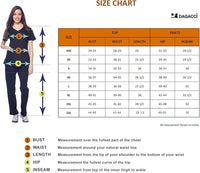 DAGACCI OFFICIAL Natural Stretch Women's Contrast Wrap Scrub Sets