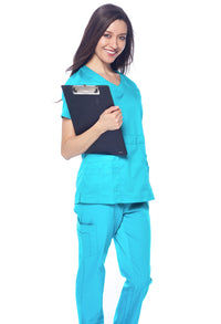 DAGACCI MEDICAL UNIFORM® Natural Stretch® Women's V-Neck Scrub Sets [NS2100]