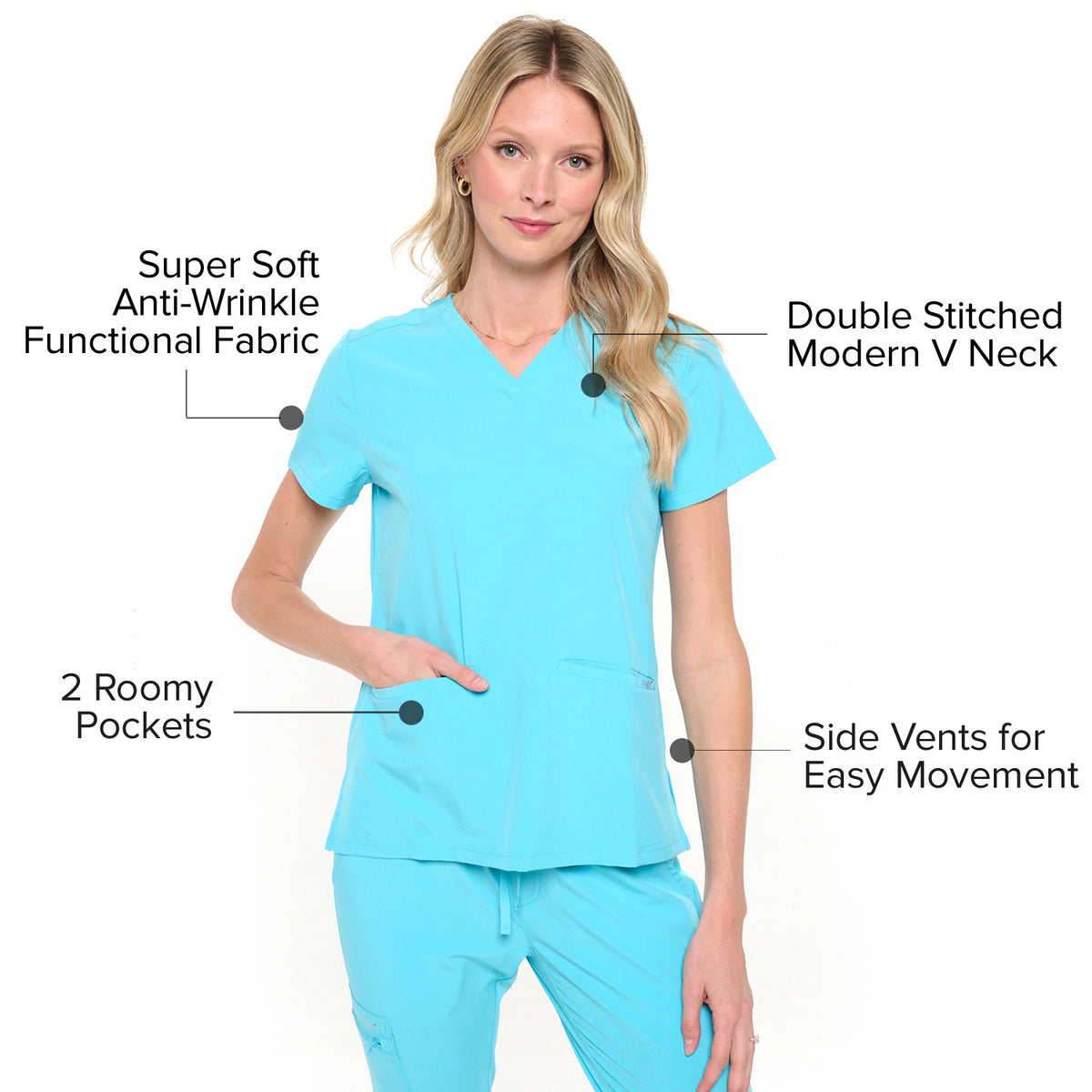 DAGACCI OFFICIAL 4-Way Stretch Unisex Jogger Scrubs Sets [FS2802]