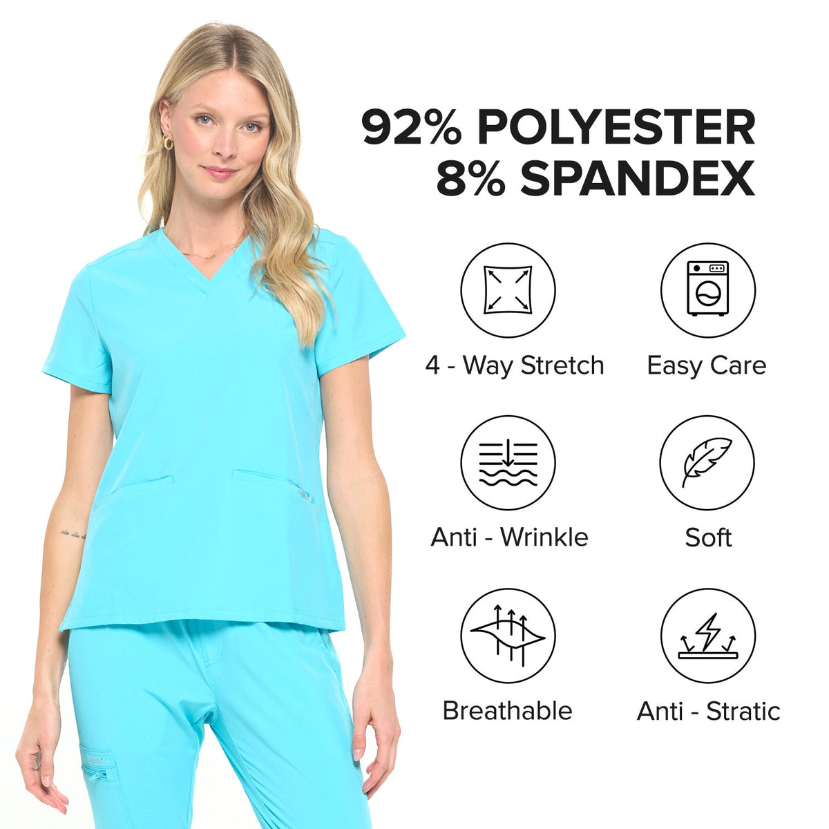 DAGACCI OFFICIAL 4-Way Stretch Unisex Jogger Scrubs Sets [FS2802] Combined