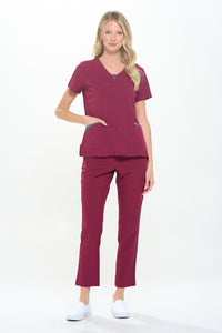DAGACCI OFFICIAL 4-Way Stretch Split V-Neck Scrub Sets [FS2204]