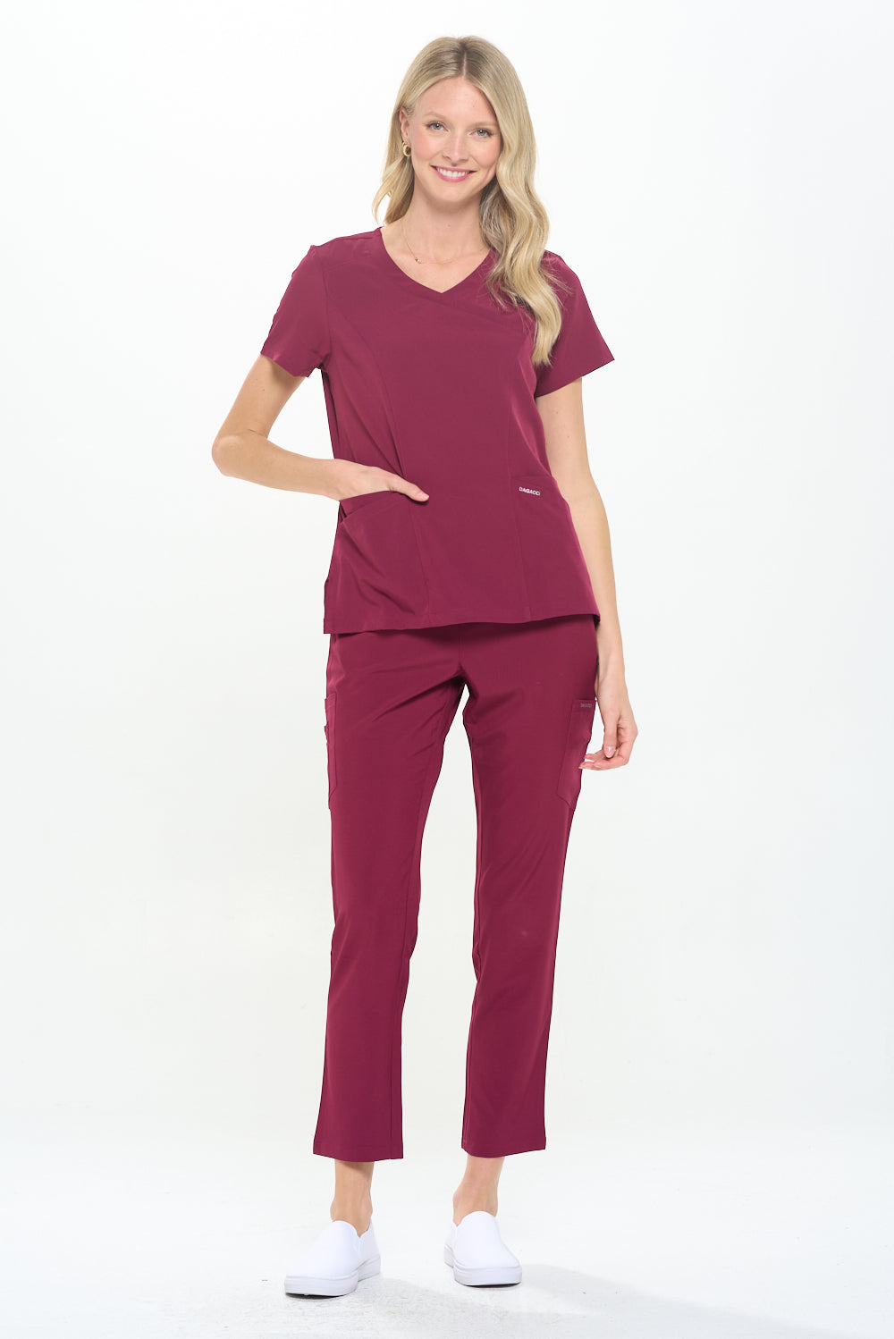DAGACCI OFFICIAL 4-Way Stretch Y-Neck Medical Scrub Sets [FS2300] Combined