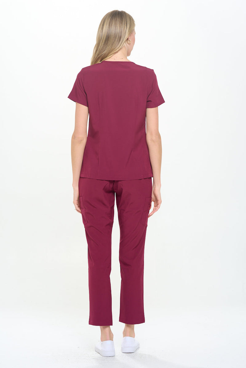 DAGACCI OFFICIAL 4-Way Stretch Y-Neck Medical Scrub Sets [FS2300] Combined