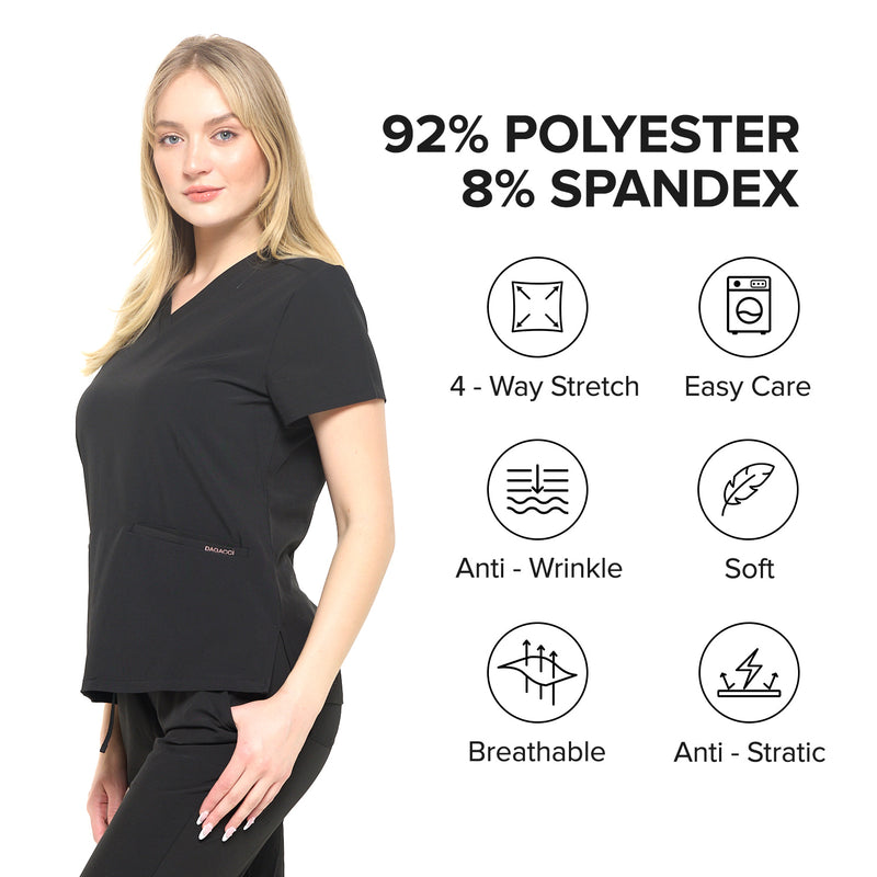 DAGACCI OFFICIAL 4-Way Stretch Unisex Jogger Scrubs Sets [FS2802]
