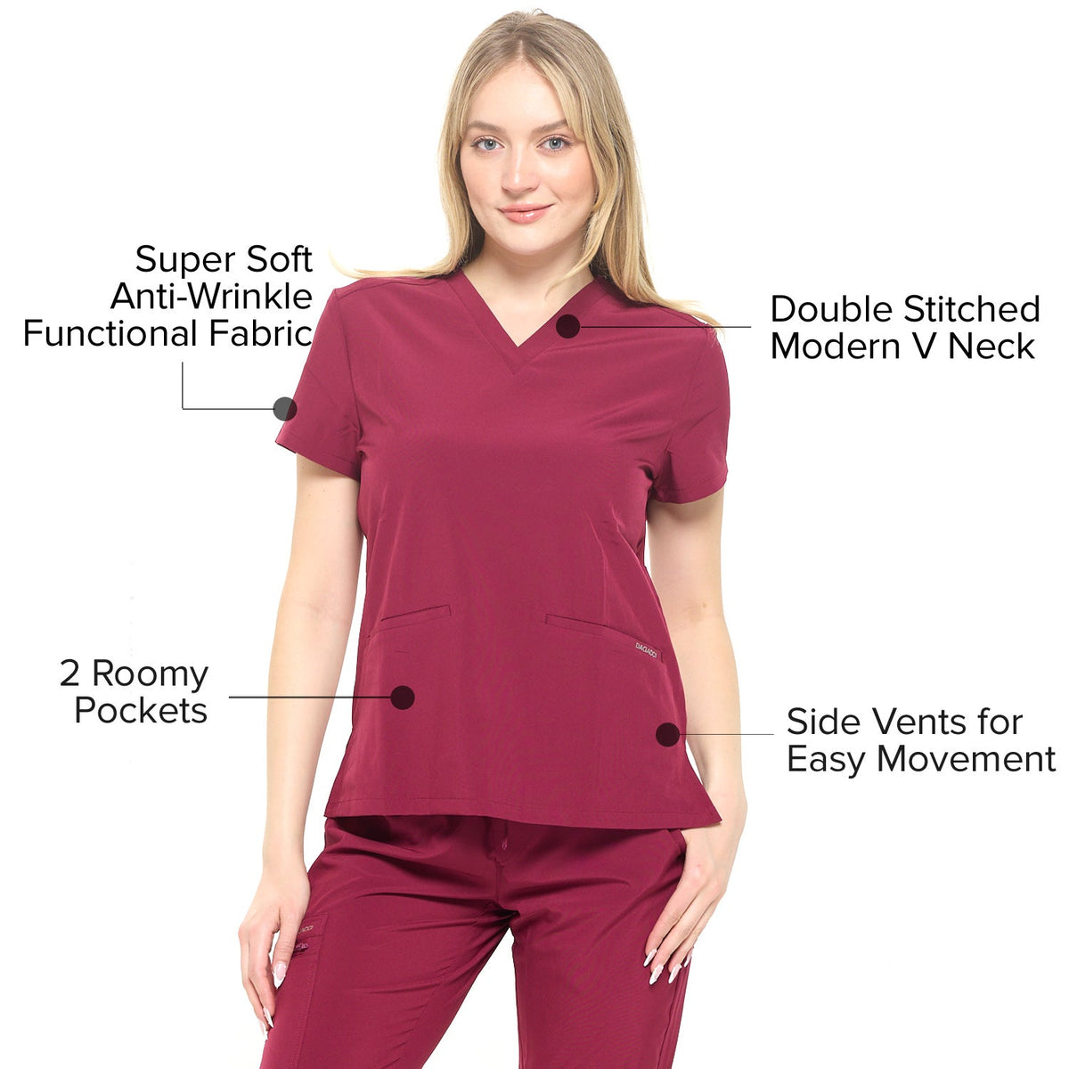 DAGACCI OFFICIAL 4-Way Stretch Unisex Jogger Scrubs Sets [FS2802] Combined