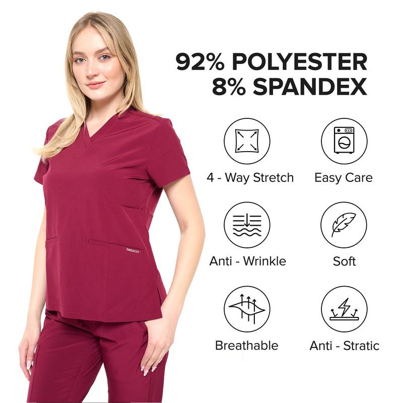 DAGACCI OFFICIAL 4-Way Stretch Unisex Jogger Scrubs Sets [FS2802] Combined