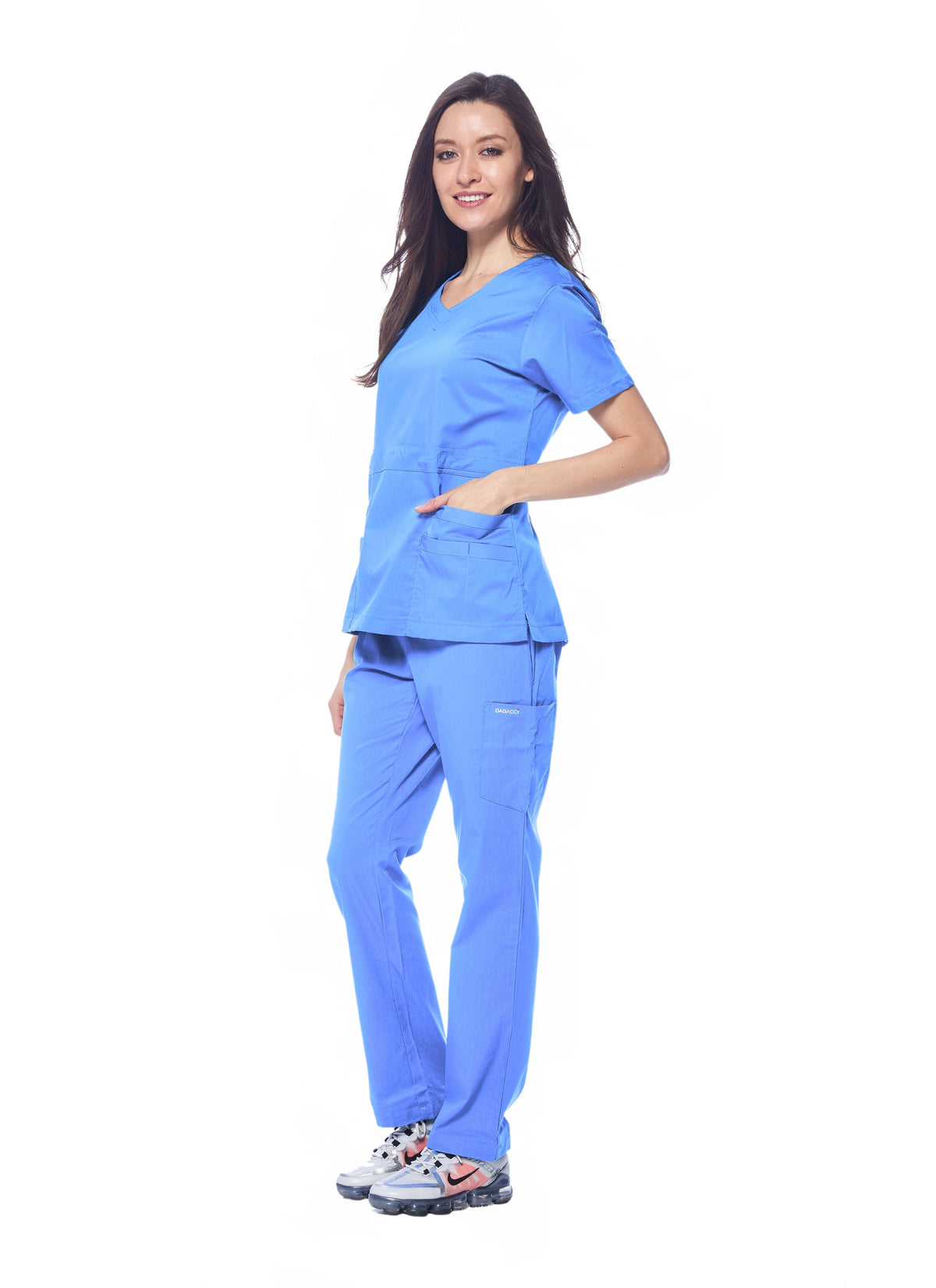 DAGACCI MEDICAL UNIFORM® Natural Stretch® Women's Y-Neck Scrub Sets [NS2102]