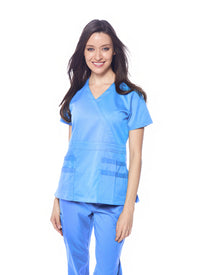 DAGACCI MEDICAL UNIFORM® Natural Stretch® Women's Y-Neck Scrub Sets [NS2102]