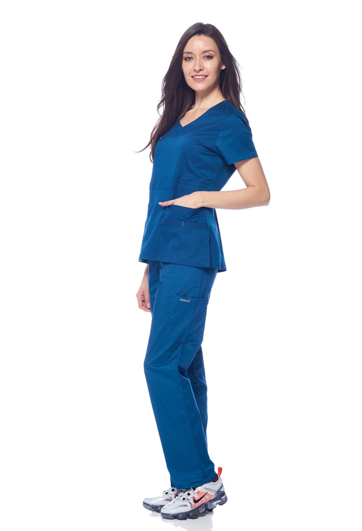 DAGACCI MEDICAL UNIFORM® Natural Stretch® Women's V-Neck Scrub Sets [NS2100]
