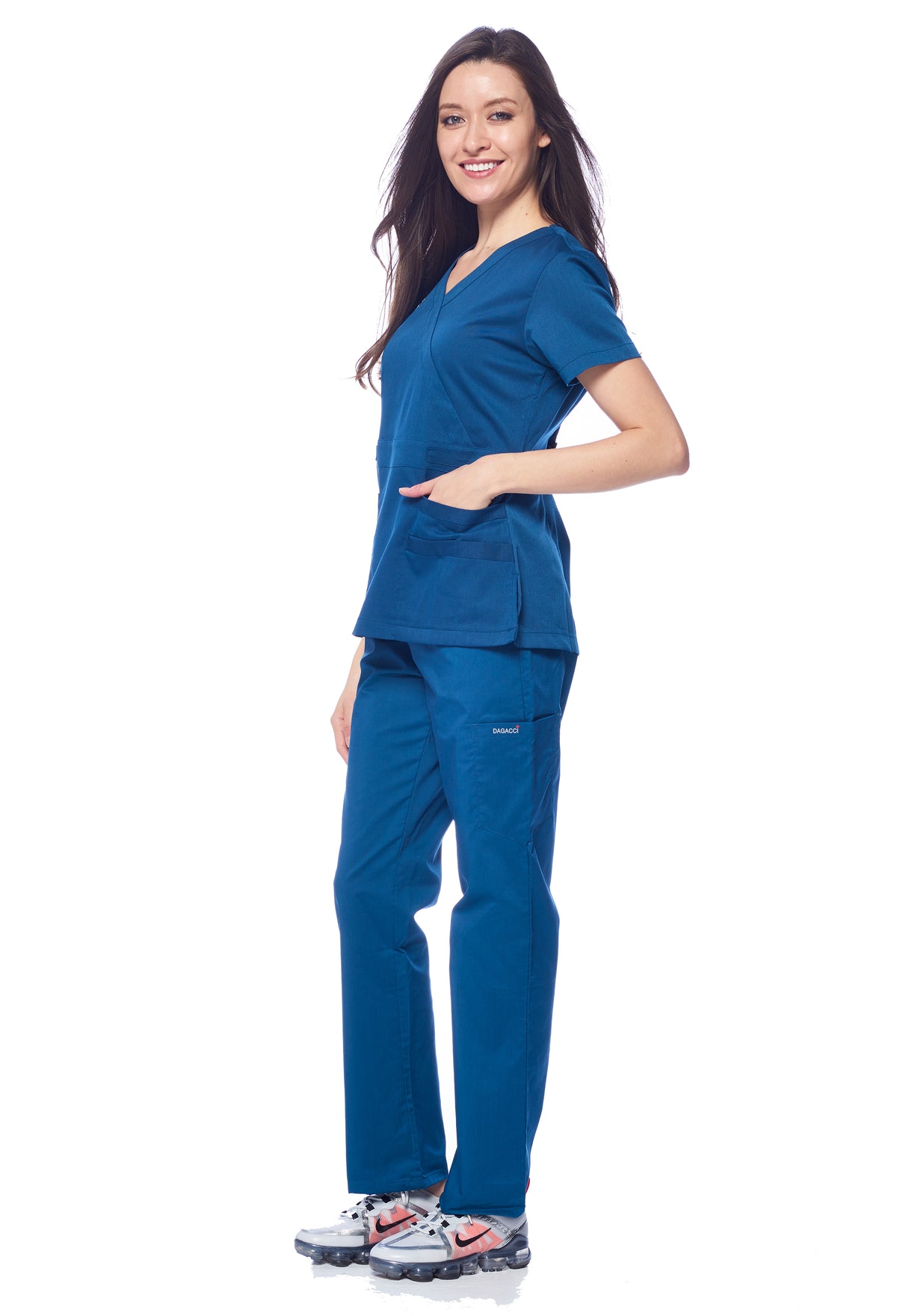 DAGACCI MEDICAL UNIFORM® Natural Stretch® Women's Y-Neck Scrub Sets [NS2102]