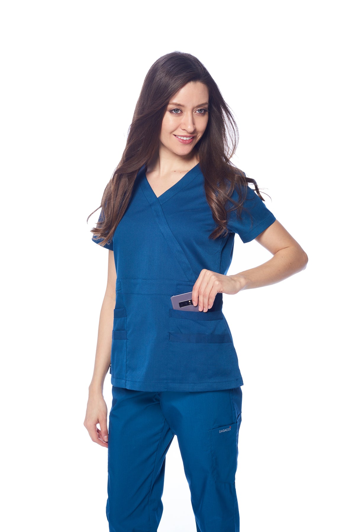 DAGACCI MEDICAL UNIFORM® Natural Stretch® Women's Y-Neck Scrub Sets [NS2102]