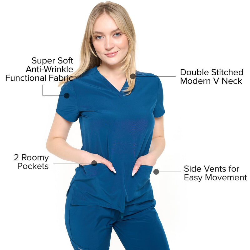 DAGACCI OFFICIAL 4-Way Stretch Unisex Jogger Scrubs Sets [FS2802] Combined