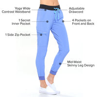 DAGACCI OFFICIAL 4-Way Stretch Unisex Jogger Scrubs Sets [FS2802] Combined