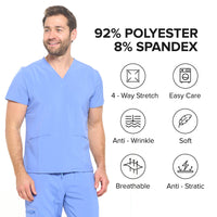 DAGACCI OFFICIAL 4-Way Stretch Unisex Jogger Scrubs Sets [FS2802] Combined