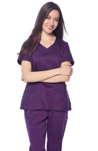 DAGACCI MEDICAL UNIFORM® Natural Stretch® Women's V-Neck Scrub Sets [NS2100]