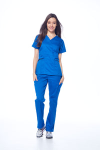DAGACCI OFFICIAL Natural Stretch Women's Contrast Pocket Scrub Sets [NS2151]
