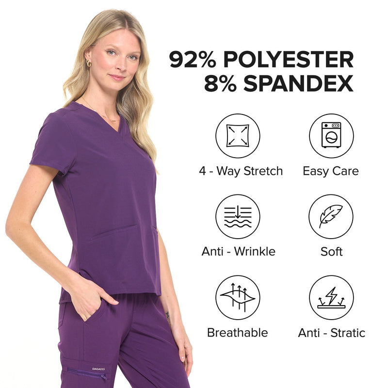DAGACCI OFFICIAL 4-Way Stretch Unisex Jogger Scrubs Sets [FS2802] Combined