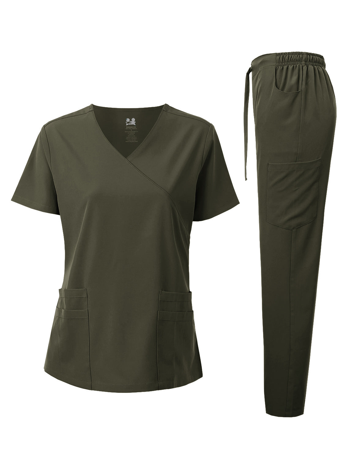 4-WAY STRETCH Y-NECK WRAP MEDICAL UNIFORM SET (NEW COLOR)