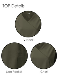 DAGACCI OFFICIAL 4-Way Stretch Y-Neck Medical Scrub Sets [FS2103]
