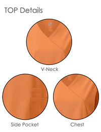 4-WAY STRETCH Y-NECK WRAP MEDICAL UNIFORM SET (NEW COLOR)