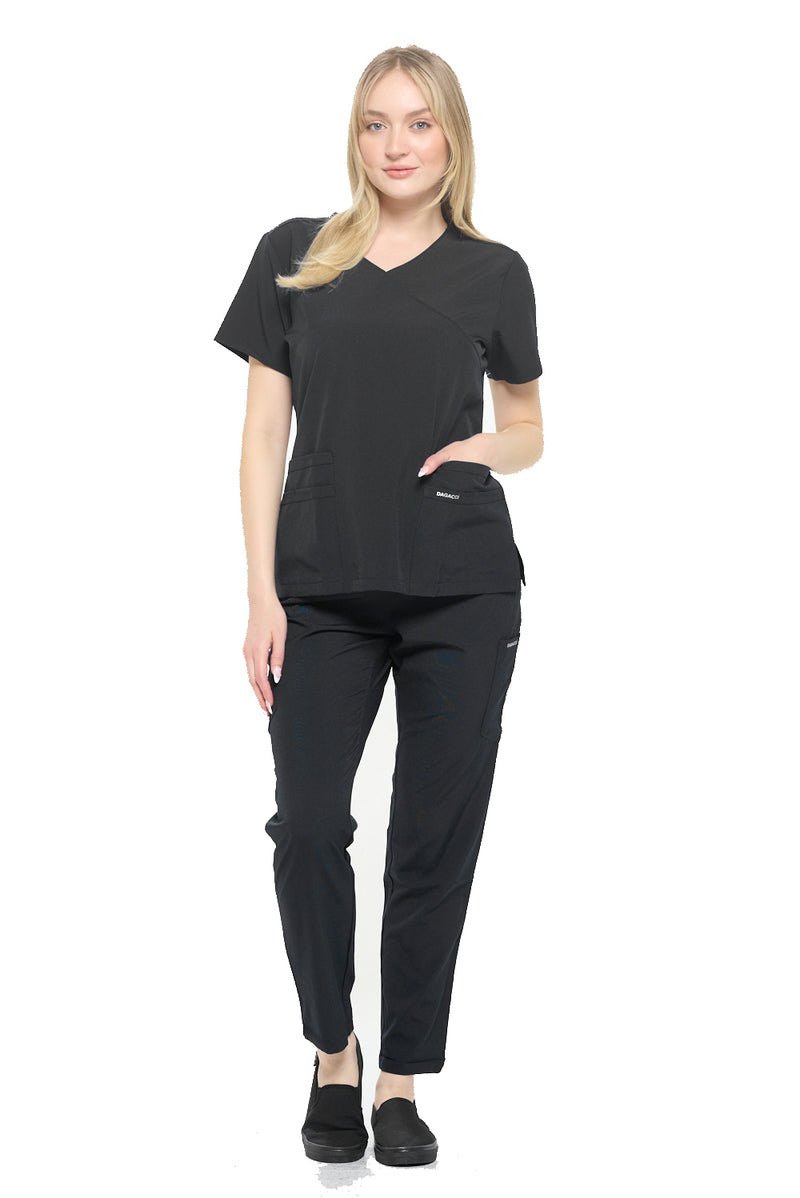 DAGACCI OFFICIAL 4-Way Stretch Y-Neck Medical Scrub Sets [FS2103]