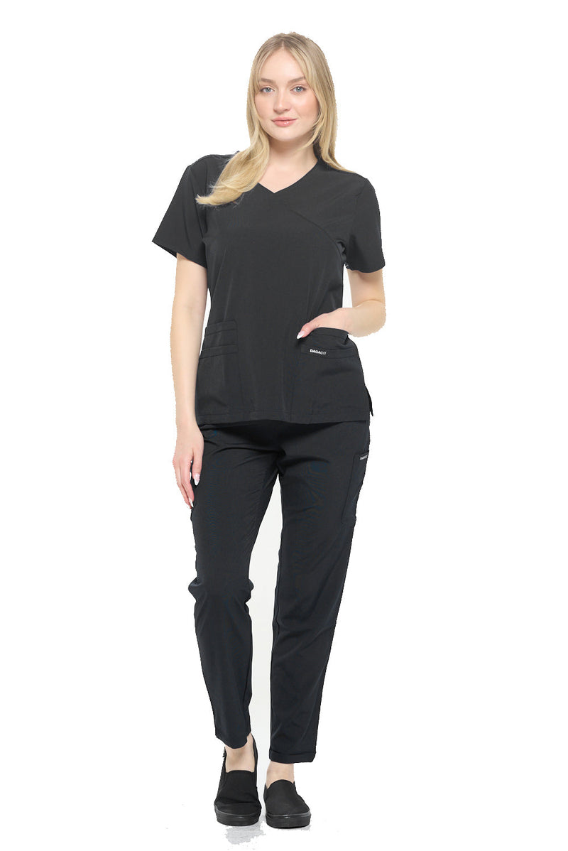 DAGACCI OFFICIAL 4-Way Stretch Y-Neck Medical Scrub Sets [FS2103] Combined
