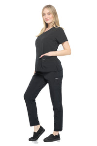DAGACCI OFFICIAL 4-Way Stretch Y-Neck Medical Scrub Sets [FS2103] Combined