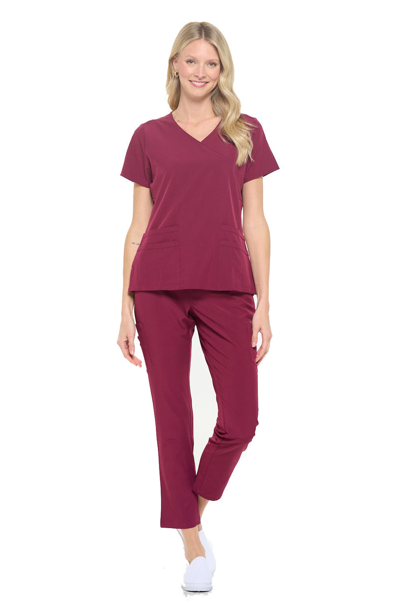 DAGACCI OFFICIAL 4-Way Stretch Y-Neck Medical Scrub Sets [FS2103] Combined
