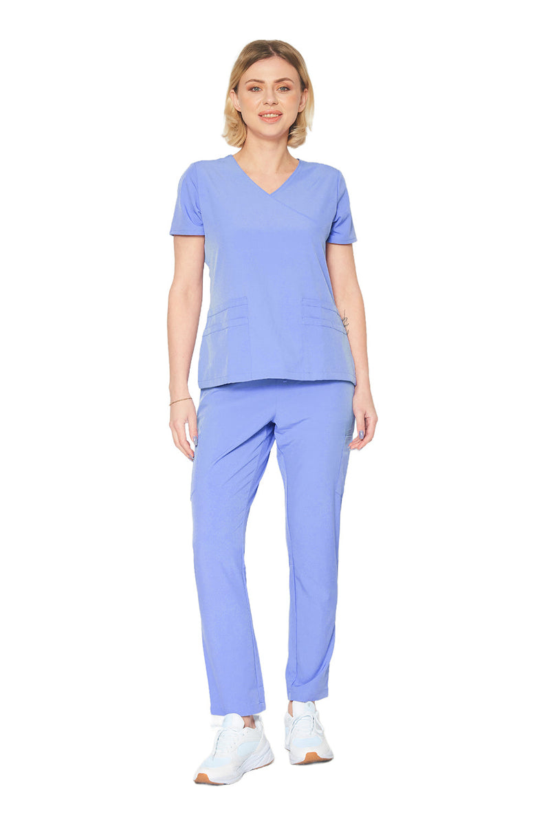 DAGACCI OFFICIAL 4-Way Stretch Y-Neck Medical Scrub Sets [FS2103] Combined