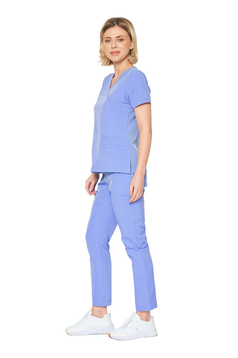 DAGACCI OFFICIAL 4-Way Stretch Y-Neck Medical Scrub Sets [FS2103]