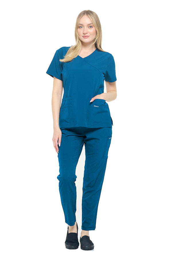 DAGACCI OFFICIAL 4-Way Stretch Y-Neck Medical Scrub Sets [FS2103]