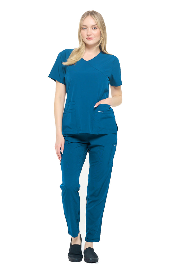 DAGACCI OFFICIAL 4-Way Stretch Y-Neck Medical Scrub Sets [FS2103]