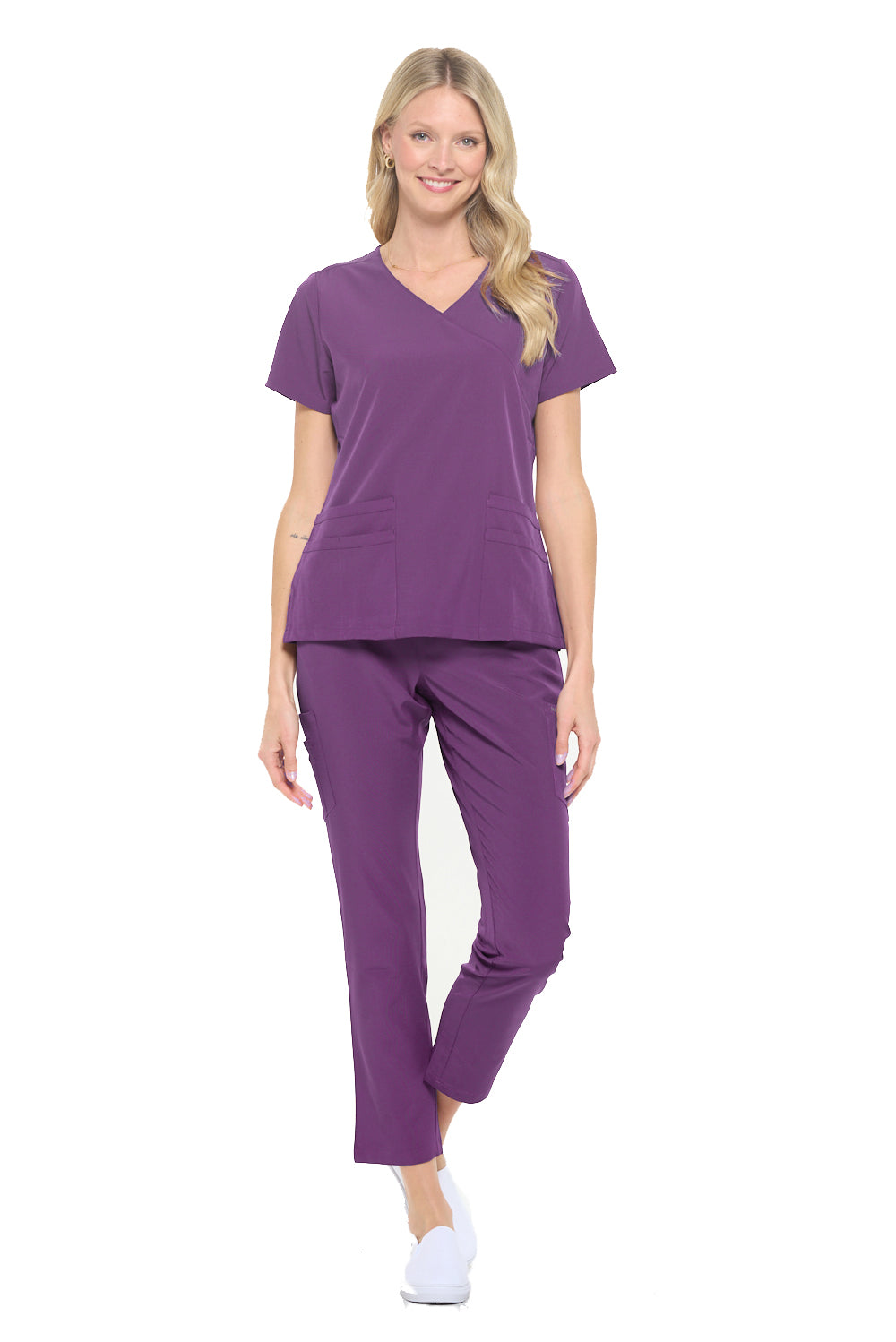 DAGACCI OFFICIAL 4-Way Stretch Y-Neck Medical Scrub Sets [FS2103]
