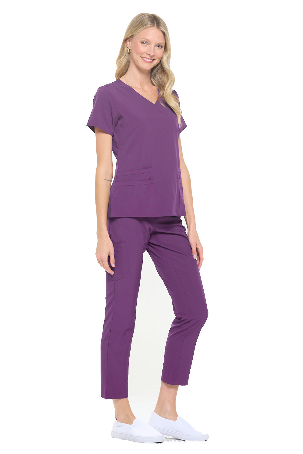 DAGACCI OFFICIAL 4-Way Stretch Y-Neck Medical Scrub Sets [FS2103] Combined