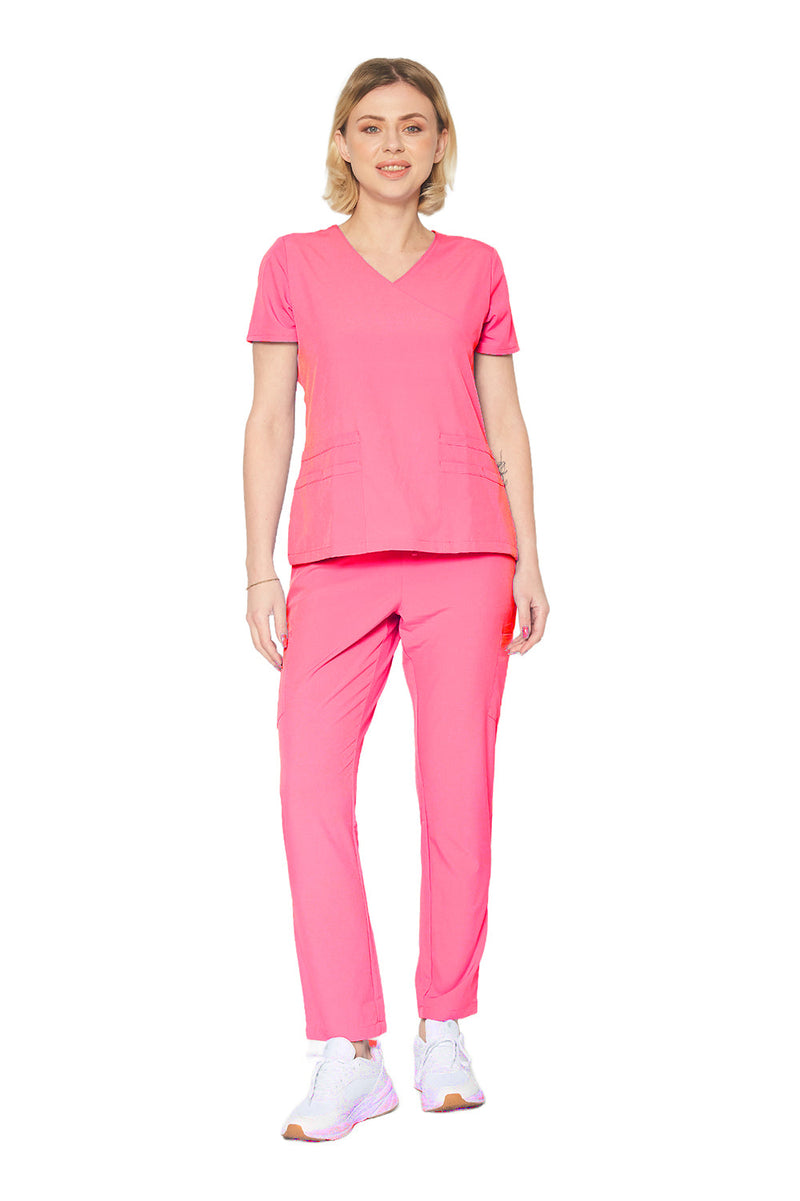 DAGACCI OFFICIAL 4-Way Stretch Y-Neck Medical Scrub Sets [FS2103] Combined