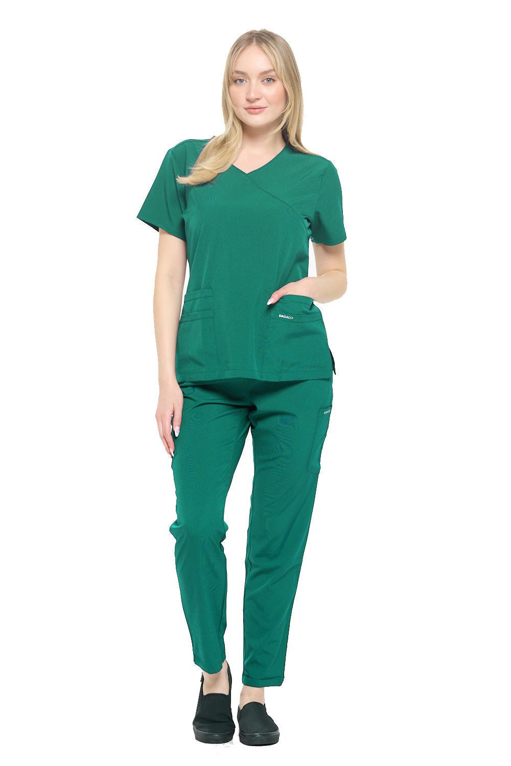 DAGACCI OFFICIAL 4-Way Stretch Y-Neck Medical Scrub Sets [FS2103] Combined