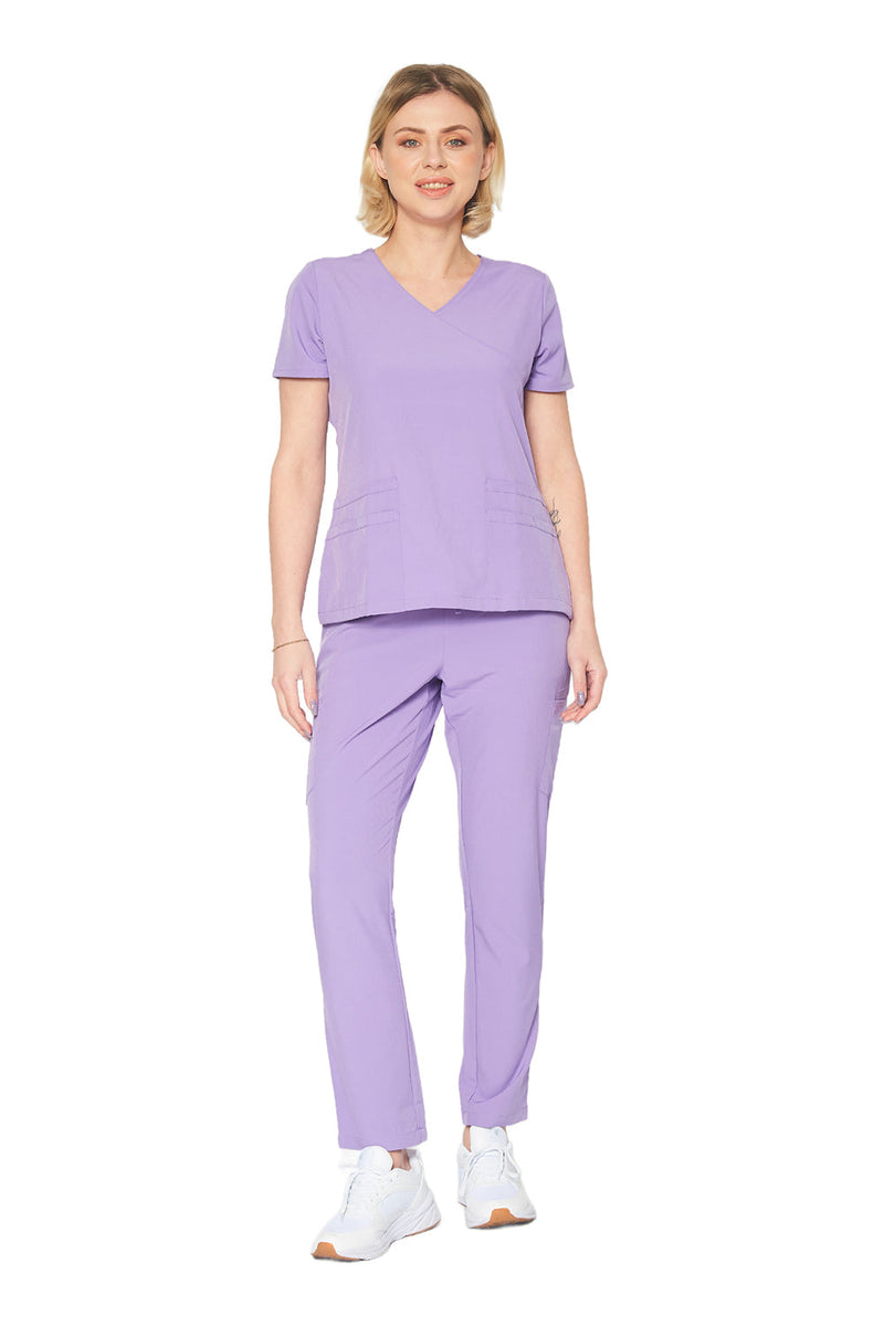 DAGACCI OFFICIAL 4-Way Stretch Y-Neck Medical Scrub Sets [FS2103] Combined