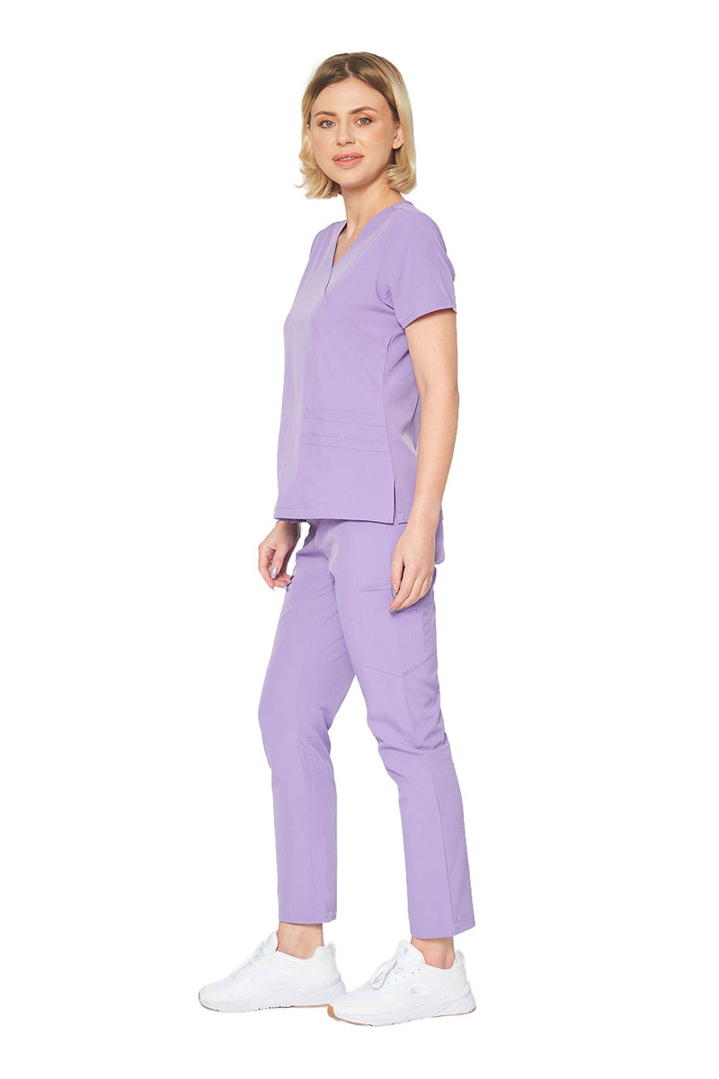 DAGACCI OFFICIAL 4-Way Stretch Y-Neck Medical Scrub Sets [FS2103] Combined