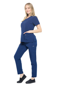 DAGACCI OFFICIAL 4-Way Stretch Y-Neck Medical Scrub Sets [FS2103]