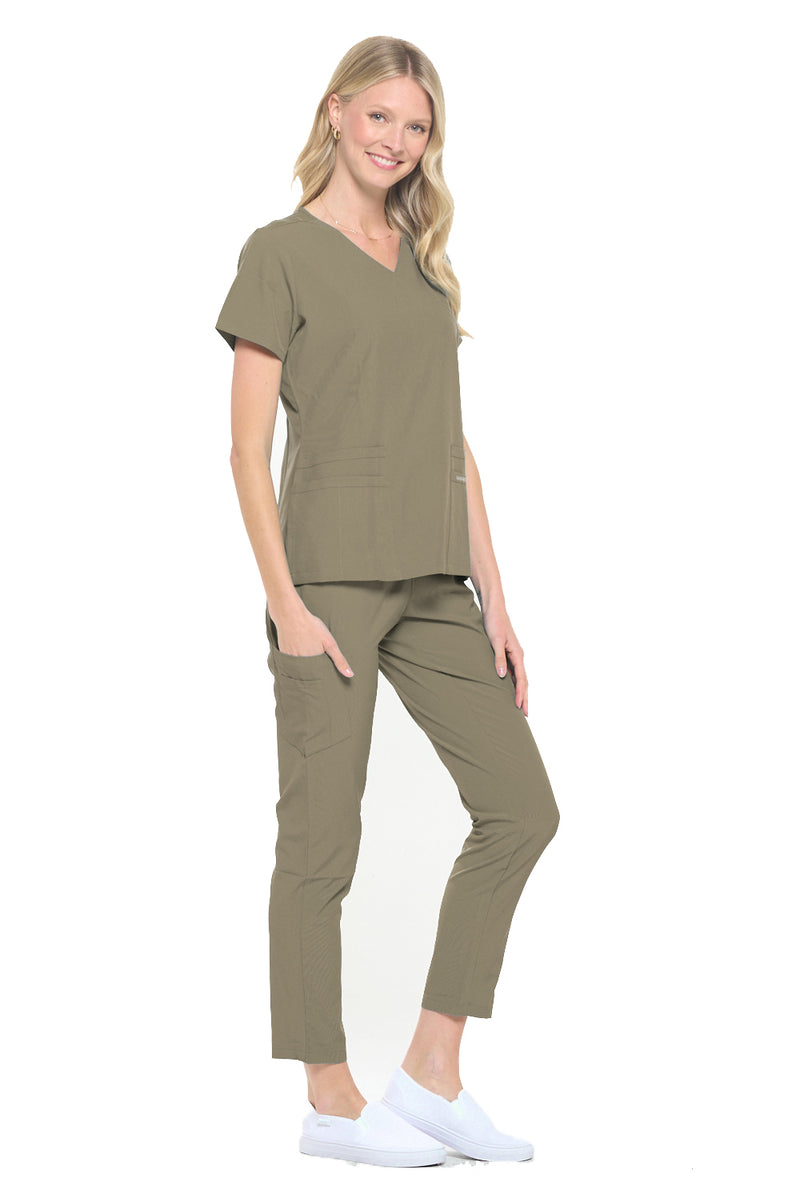 DAGACCI OFFICIAL 4-Way Stretch Y-Neck Medical Scrub Sets [FS2103]