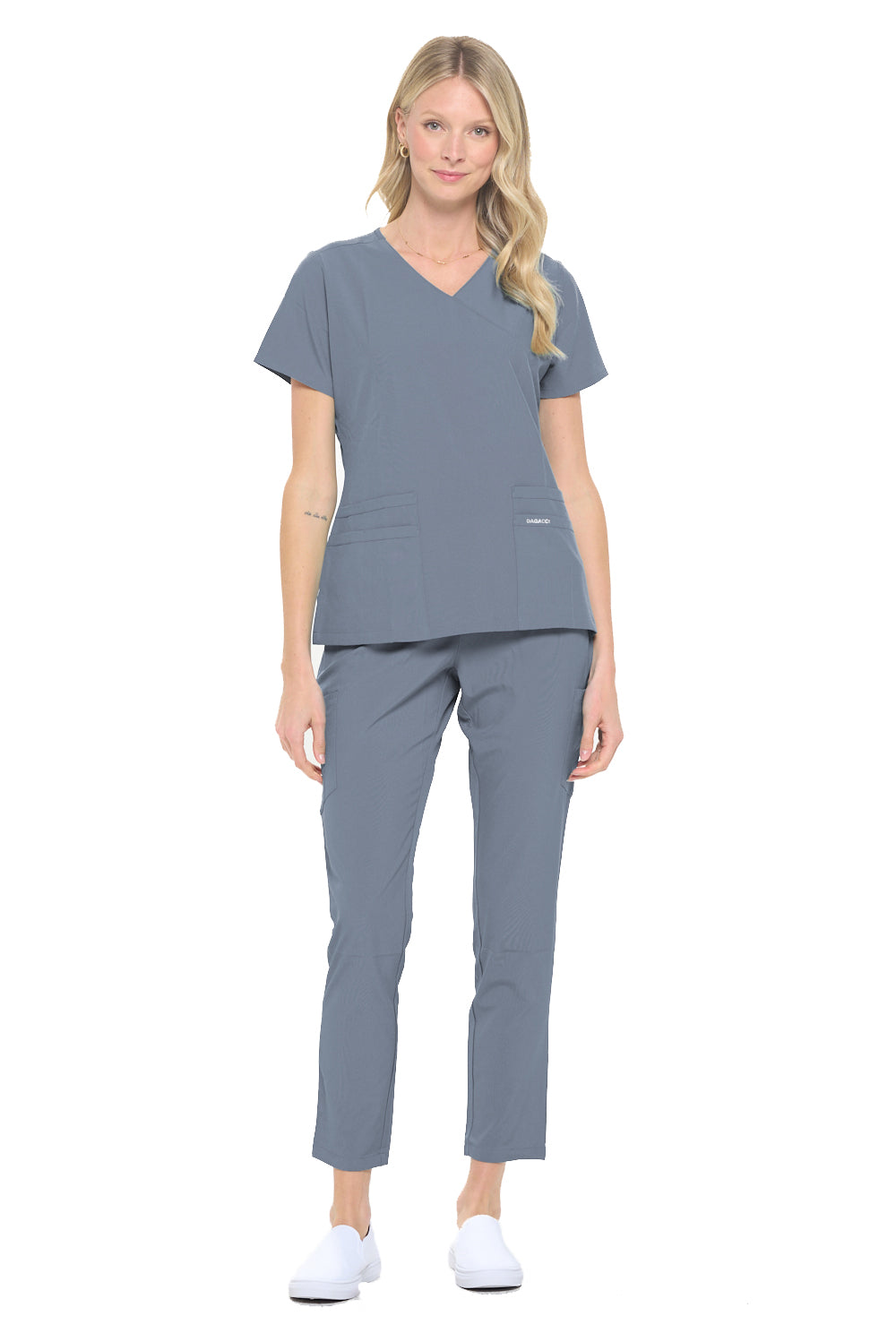 DAGACCI OFFICIAL 4-Way Stretch Y-Neck Medical Scrub Sets [FS2103]