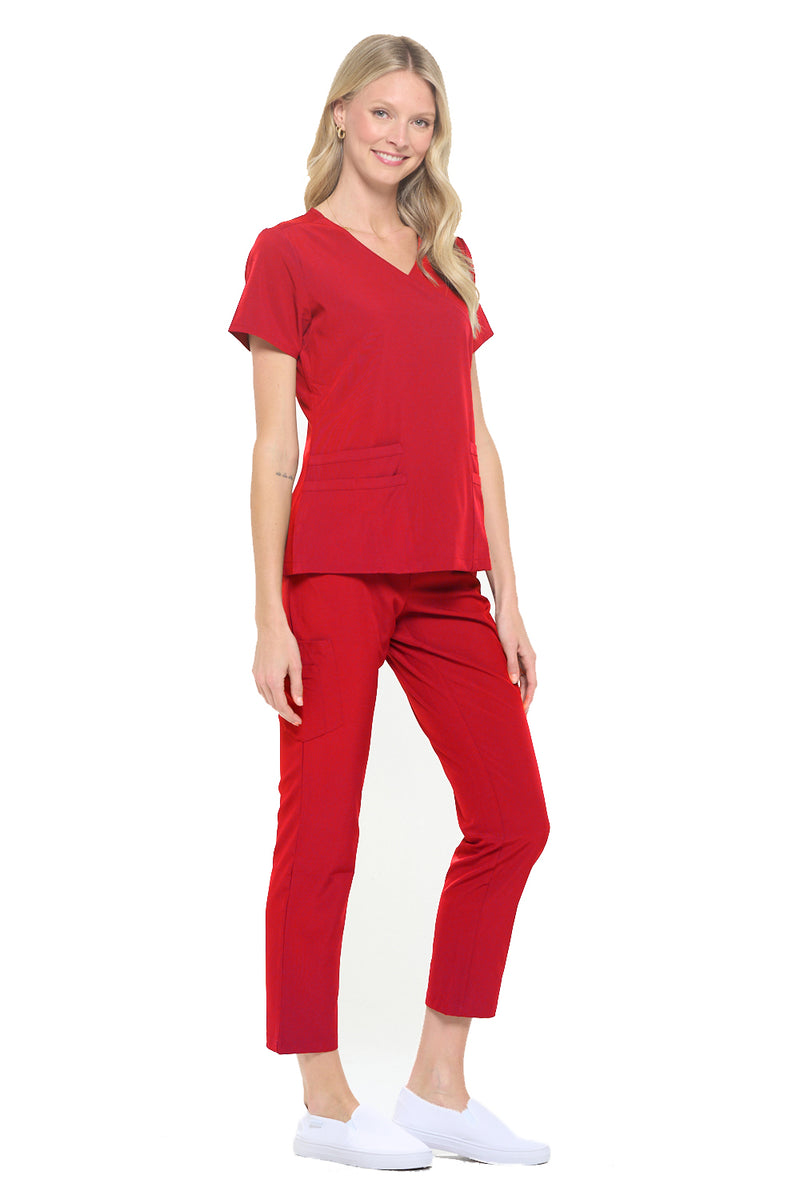 DAGACCI OFFICIAL 4-Way Stretch Y-Neck Medical Scrub Sets [FS2103]