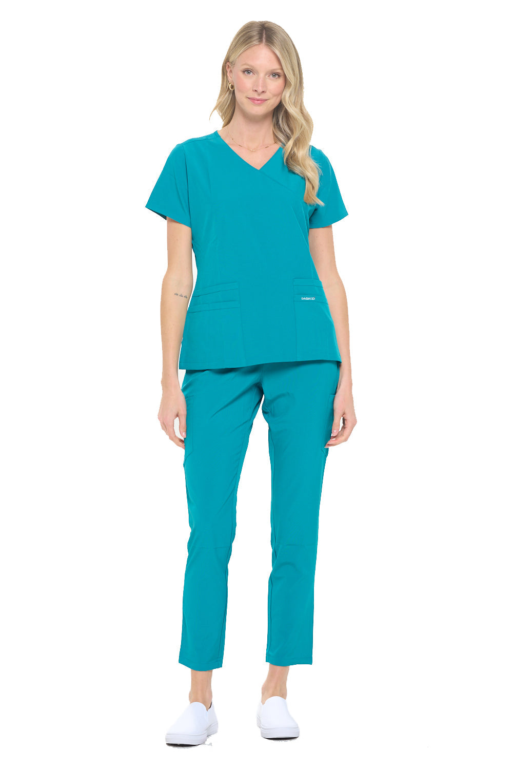 DAGACCI OFFICIAL 4-Way Stretch Y-Neck Medical Scrub Sets [FS2103] Combined