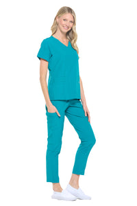 DAGACCI OFFICIAL 4-Way Stretch Y-Neck Medical Scrub Sets [FS2103]