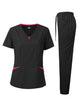 DAGACCI MEDICAL UNIFORM® 4-Way Stretch Split V-Neck Scrub Sets [FS2204]