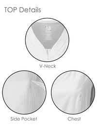 DAGACCI OFFICIAL 4-Way Stretch Split V-Neck Scrub Sets [FS2204] Combined