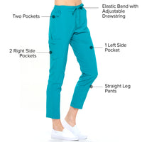 DAGACCI OFFICIAL 4-Way Stretch Split V-Neck Scrub Sets [FS2204]