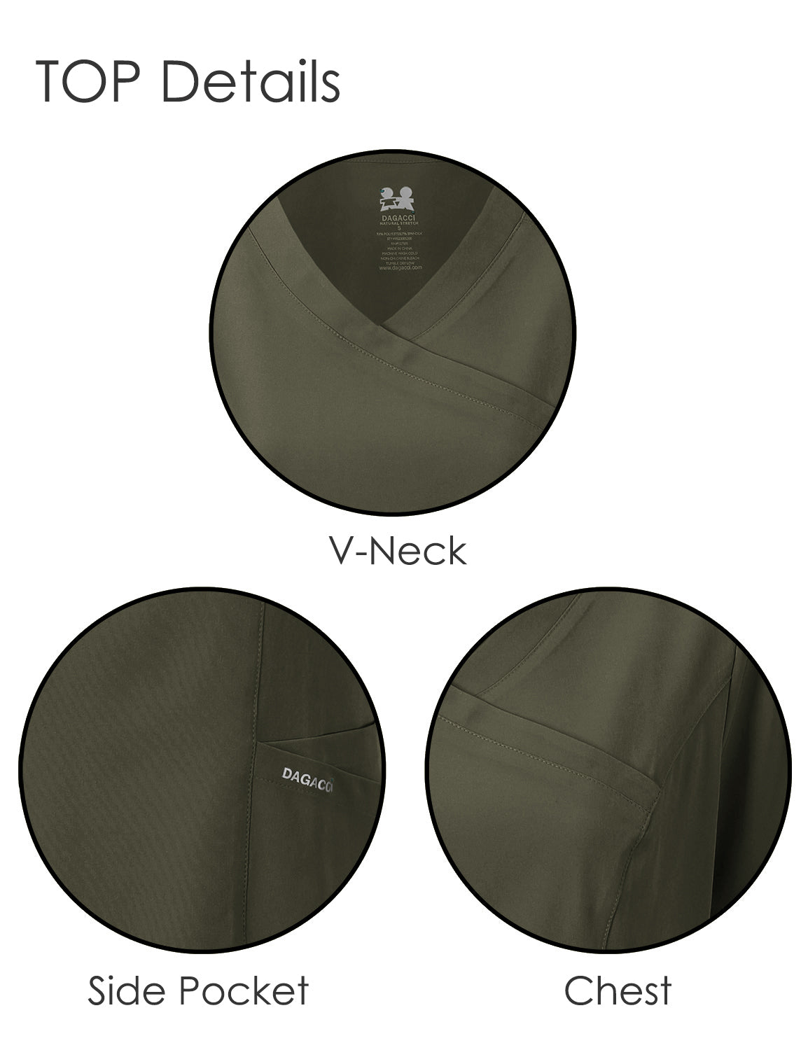 DAGACCI OFFICIAL 4-Way Stretch Y-Neck Medical Scrub Sets [FS2300]